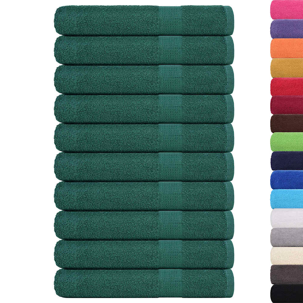 Vidaxx serviettes 10 pcs 100x200 cm 360 g m² 100% coton vert