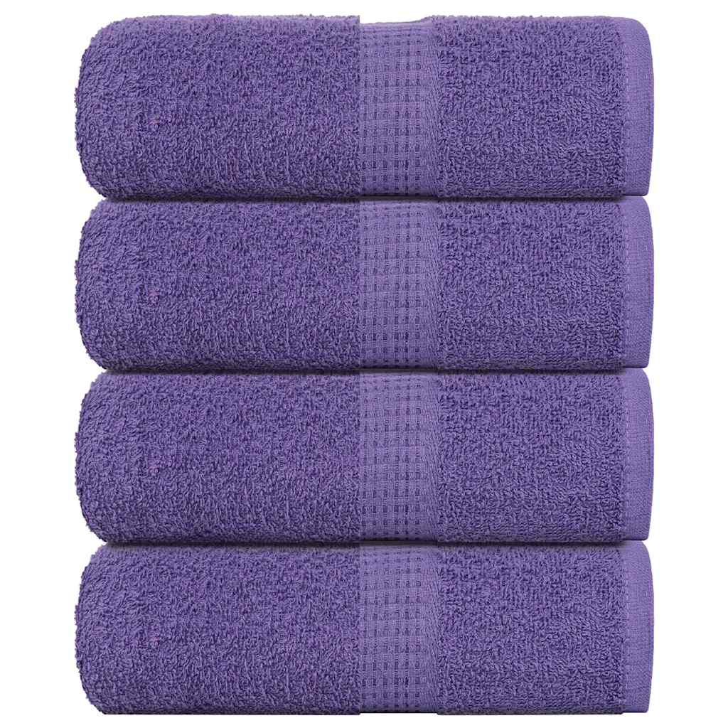 VidaXL débarbouillettes 4 pièces grenouille violet 30x30 cm 100% coton