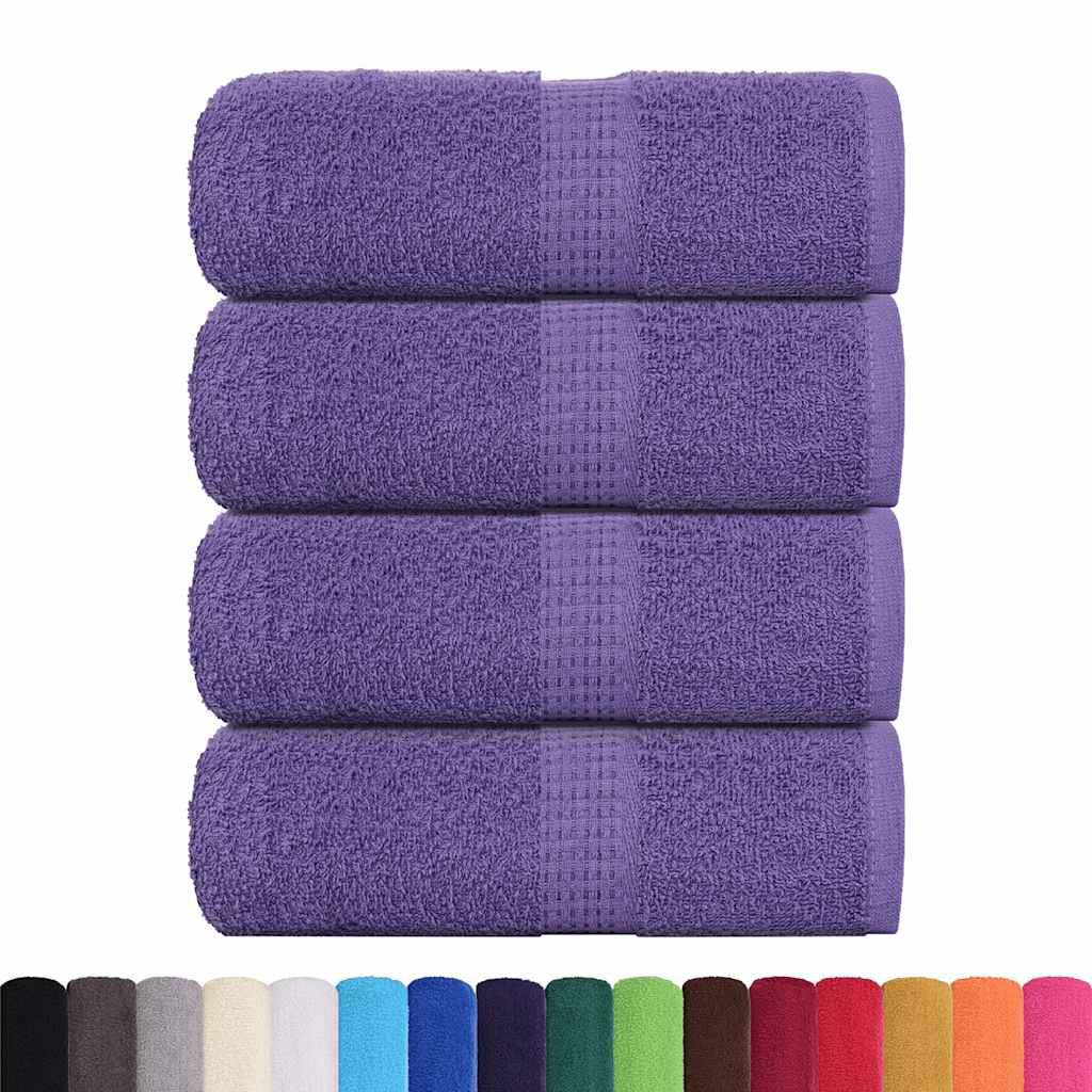 VidaXL débarbouillettes 4 pièces grenouille violet 30x30 cm 100% coton