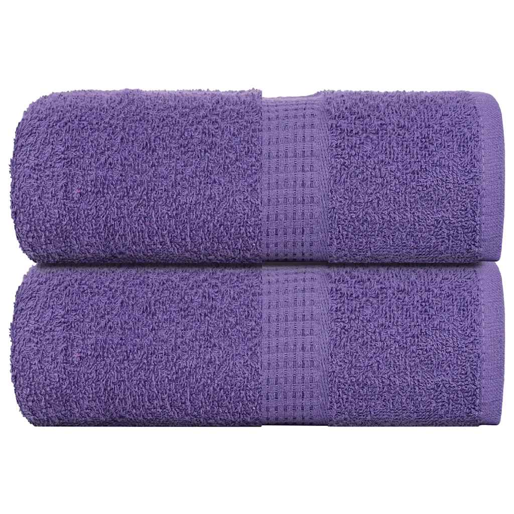 VidaXL serviettes invités 2 pcs 30x50 cm 360 g m² 100% coton violet