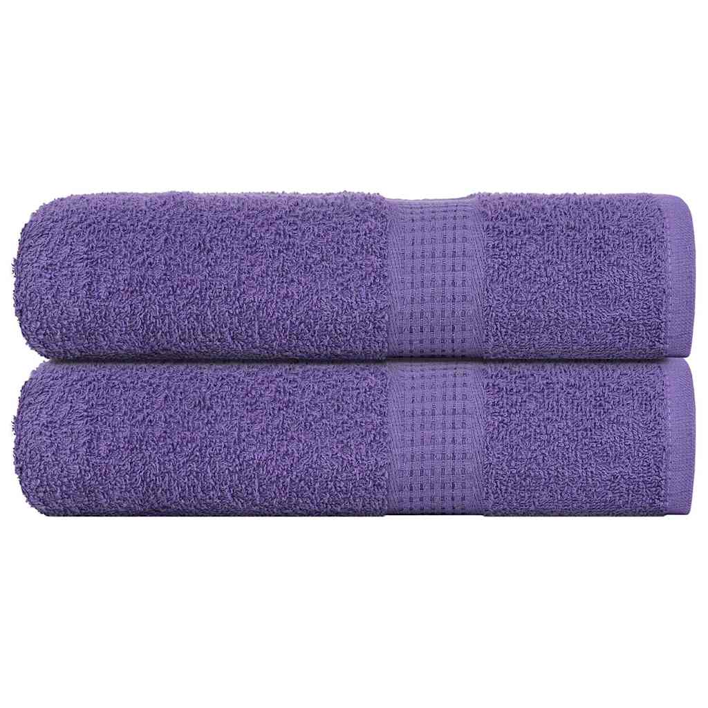 Vidaxx serviettes 2 pcs 50x100 cm 360 g m² 100% coton violet