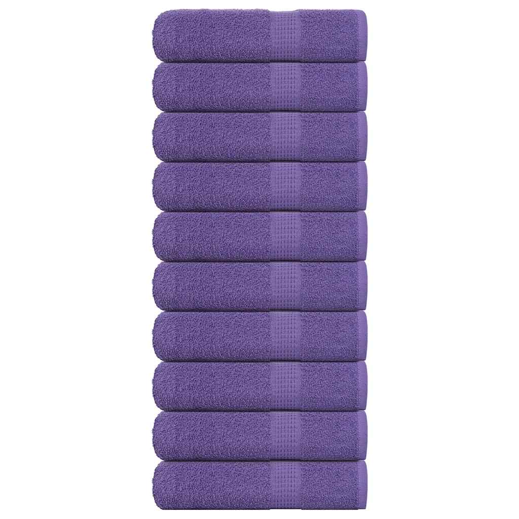 Vidaxx serviettes 10 pcs 50x100 cm 360 g m² 100% coton violet