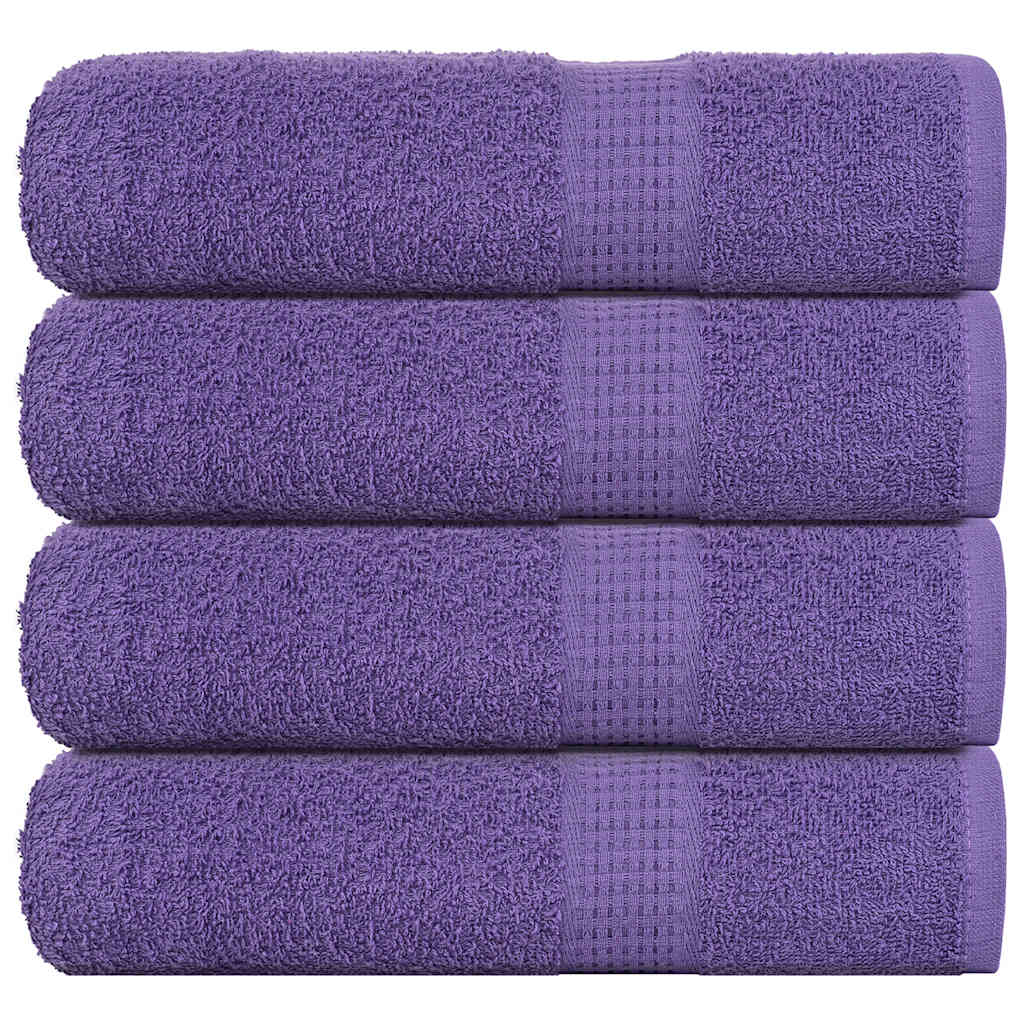 Vidaxx serviettes de douche 4 pcs 70x140 cm 360 g m² 100% coton violet