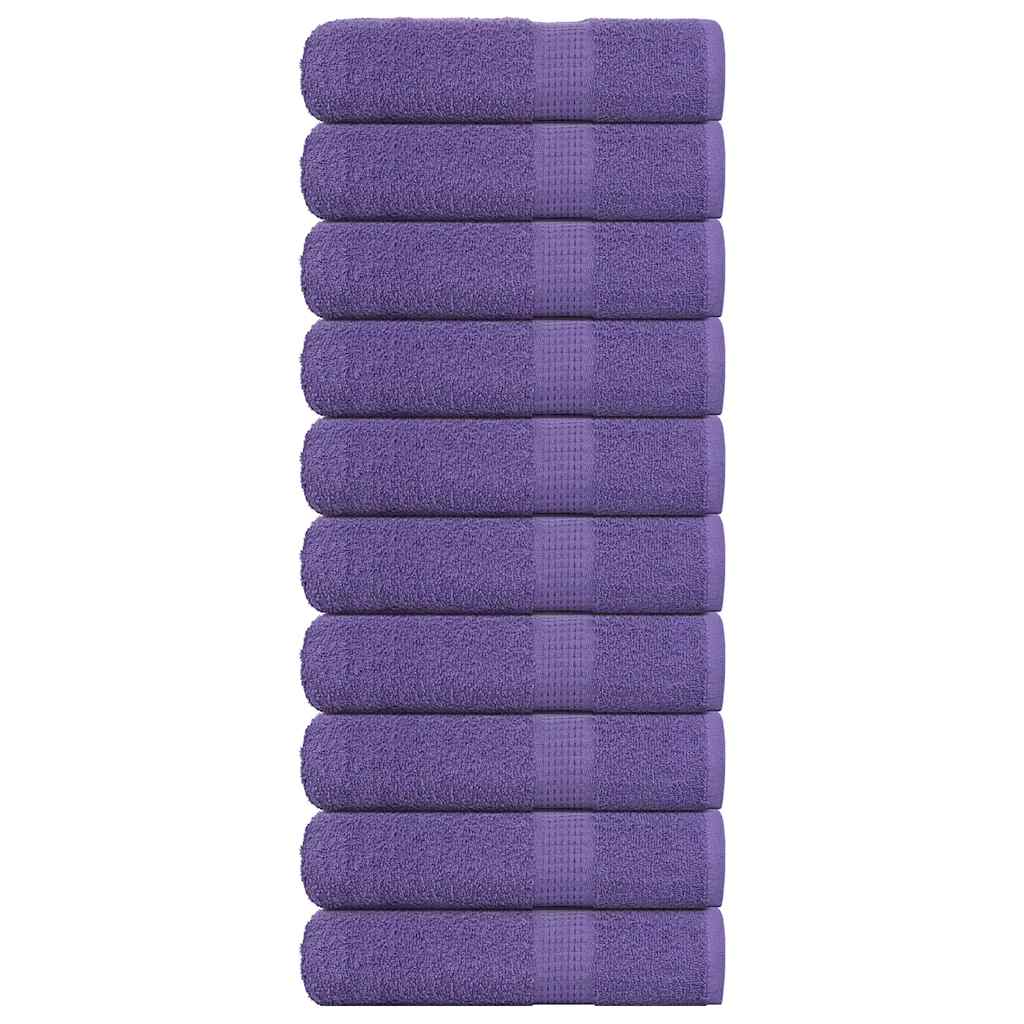 Vidaxx serviettes de douche 10 pcs 70x140 cm 360 g m² 100% coton violet