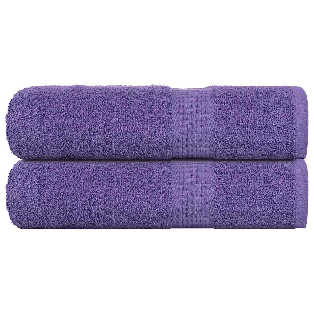 Vidaxx serviettes de bain 2 pcs 100x150 cm 360 g m² 100% coton violet