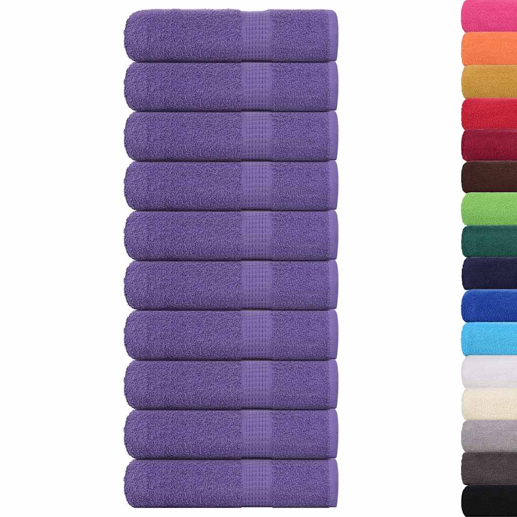 Vidaxx serviettes de bain 10 pcs 100x150 cm 360 g m² 100% coton violet