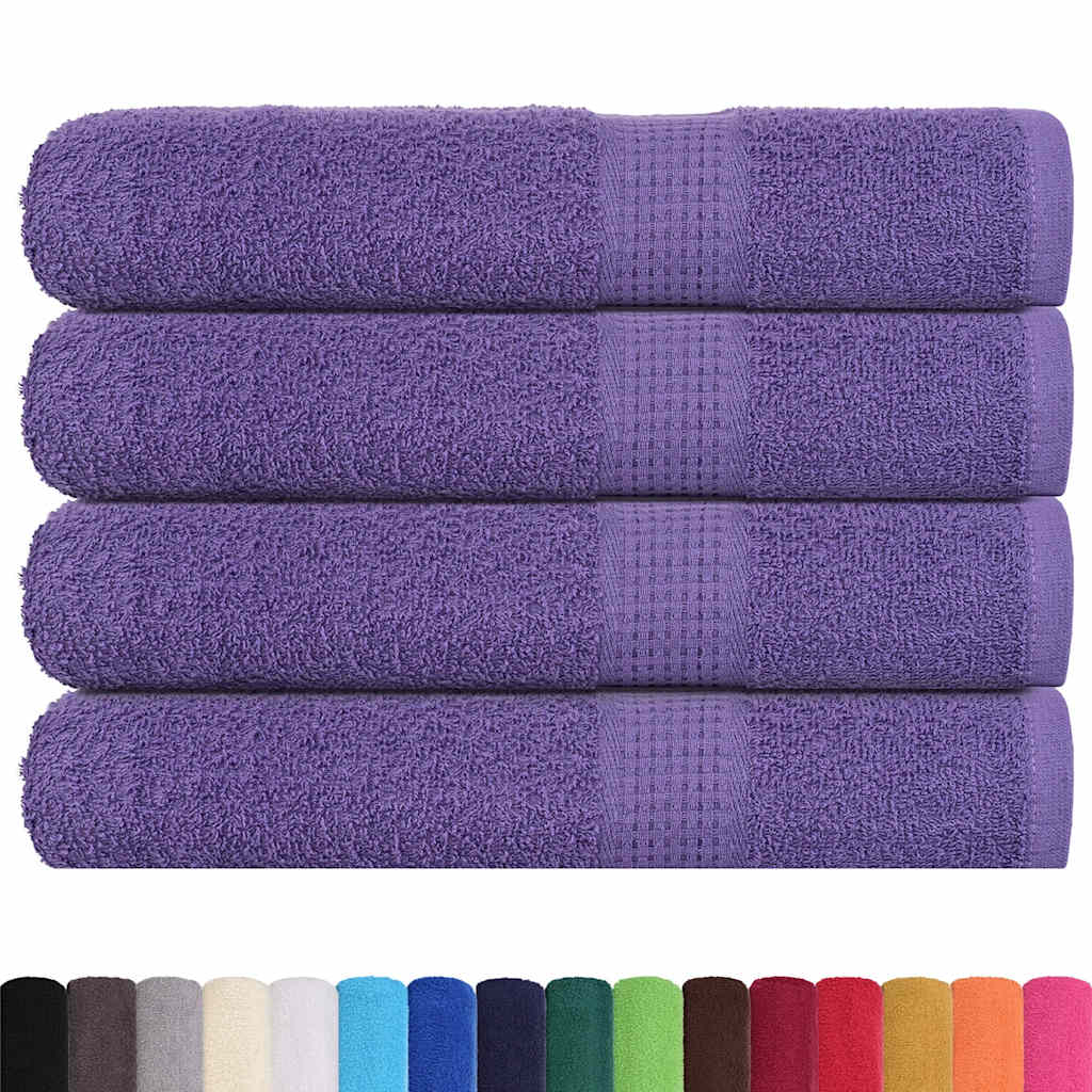 Vidaxx serviettes de sauna 4 pcs 80x200 cm 360 g m² 100% coton violet