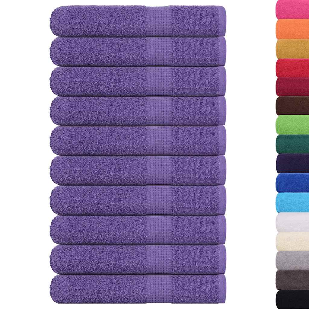 Vidaxx serviettes de sauna 10 pièces 80x200 cm 360 g m² 100% coton violet