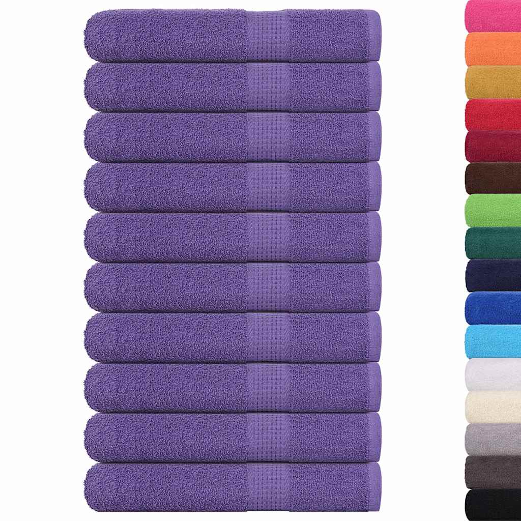 Vidaxx serviettes 10 pcs 100x200 cm 360 g m² 100% coton violet
