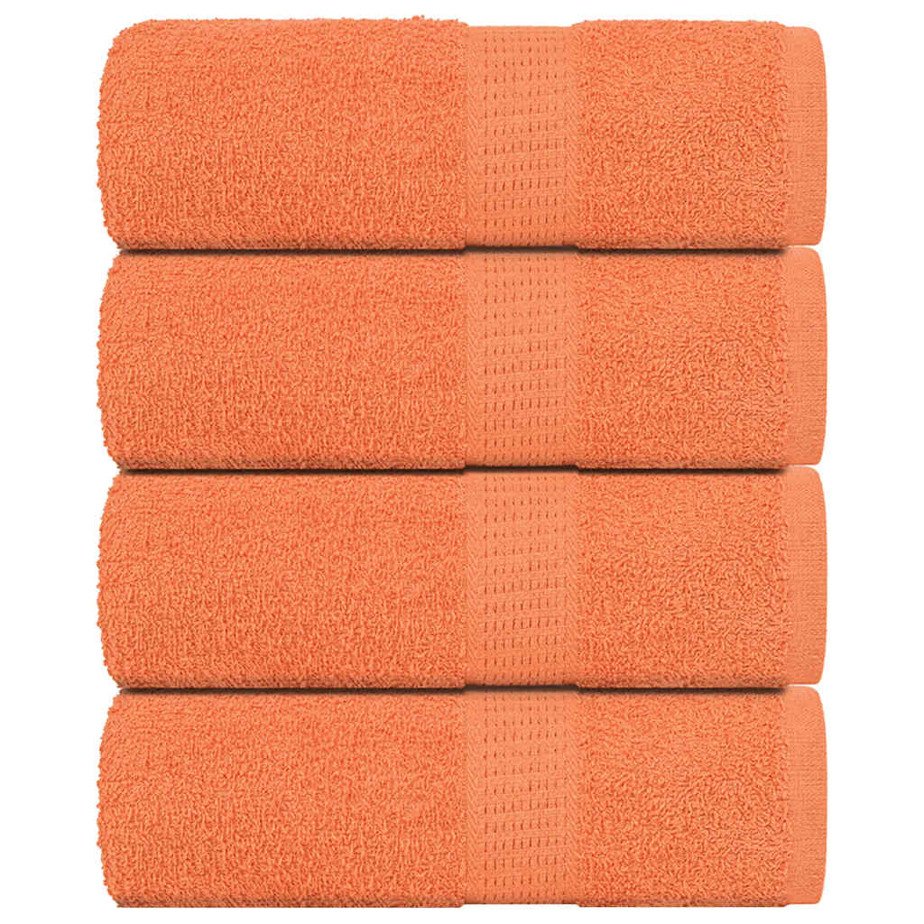 Vidaxx débarbouillettes 4 pièces grenouille orange 30x30 cm 100% coton