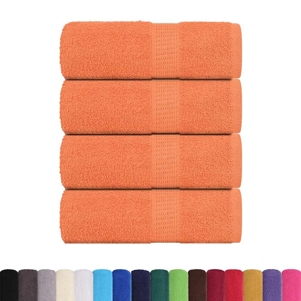 Vidaxx serviettes invité 4 pcs 30x50 cm 360 g m² 100% coton orange