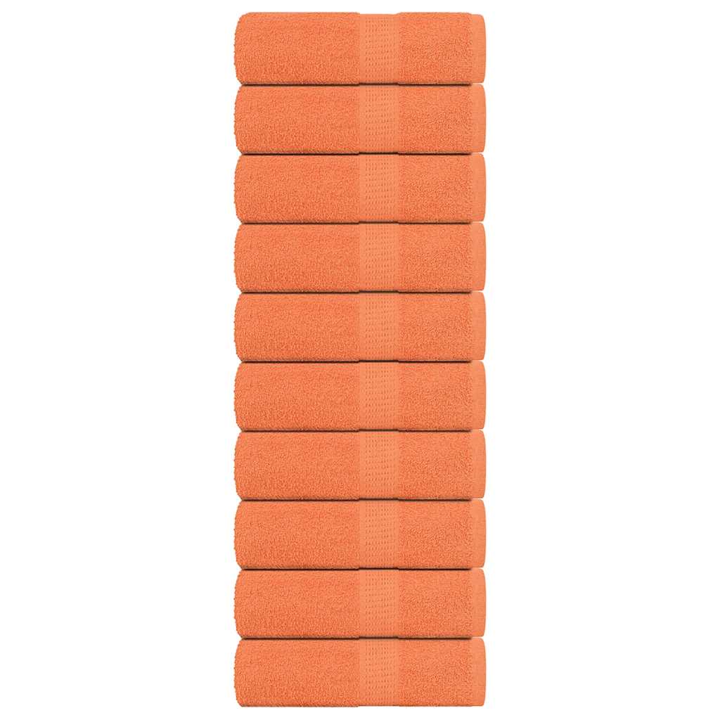 VidaXL serviettes invités 10 pcs 30x50 cm 360 g m² 100% coton orange