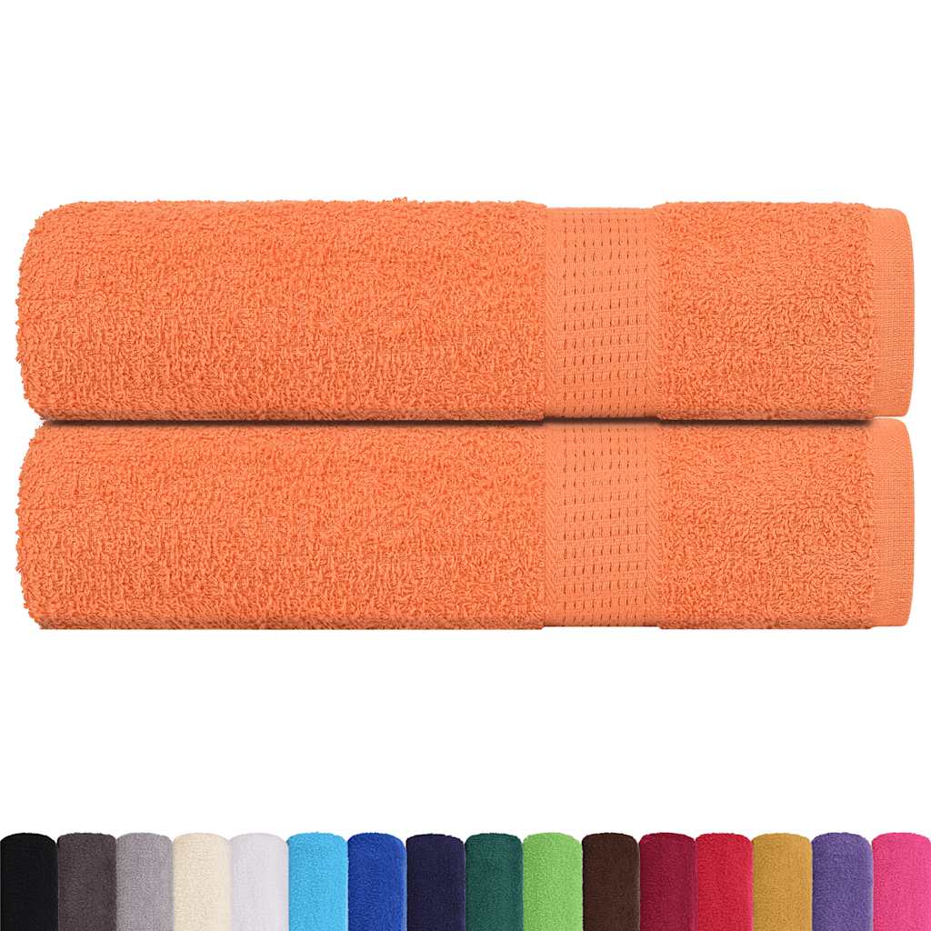 Vidaxx serviettes 2 pcs 50x100 cm 360 g m² 100% coton orange