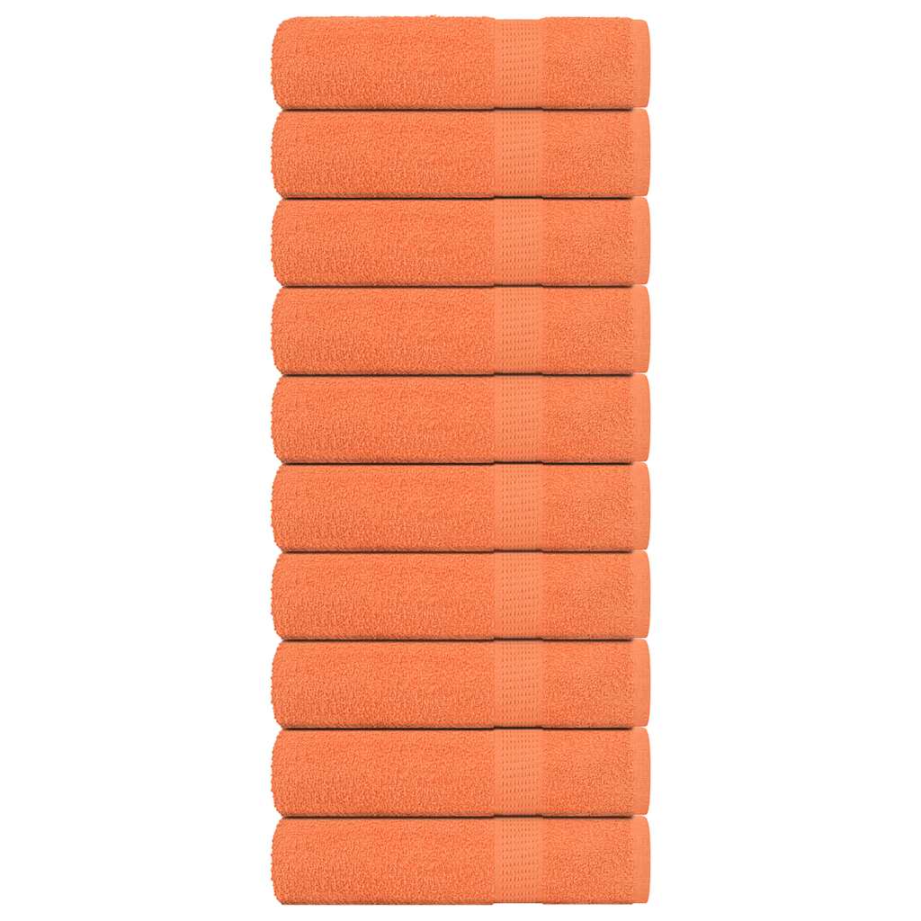 Vidaxx serviettes de douche 10 pcs 70x140 cm 360 g m² 100% coton orange