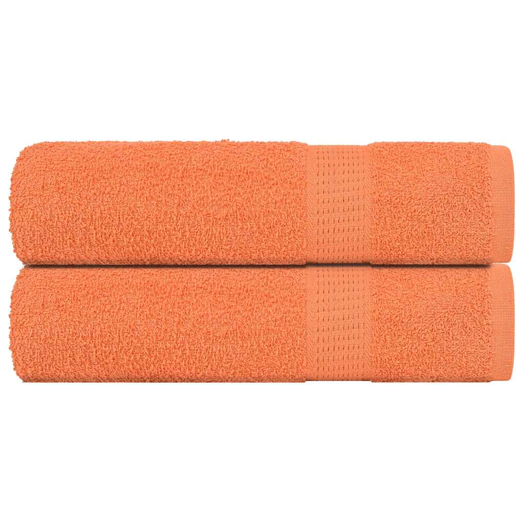 Vidaxx serviettes de bain 2 pcs 100x150 cm 360 g m² 100% coton orange