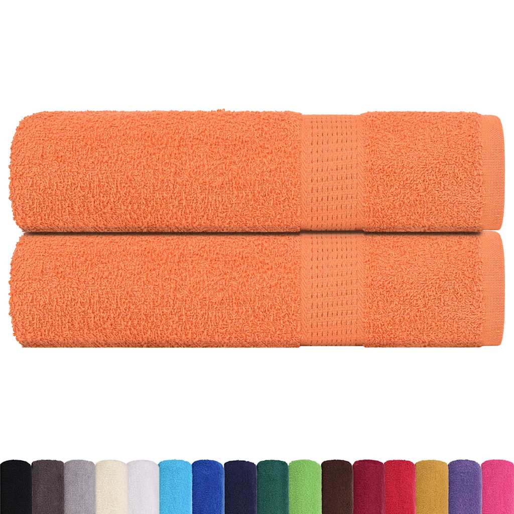 Vidaxx serviettes de bain 2 pcs 100x150 cm 360 g m² 100% coton orange
