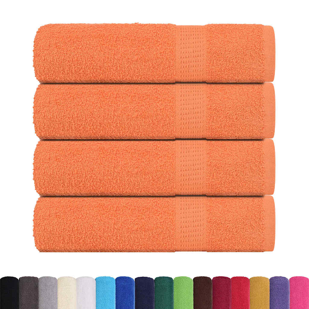 Vidaxx serviettes de bain 4 pcs 100x150 cm 360 g m² 100% coton orange