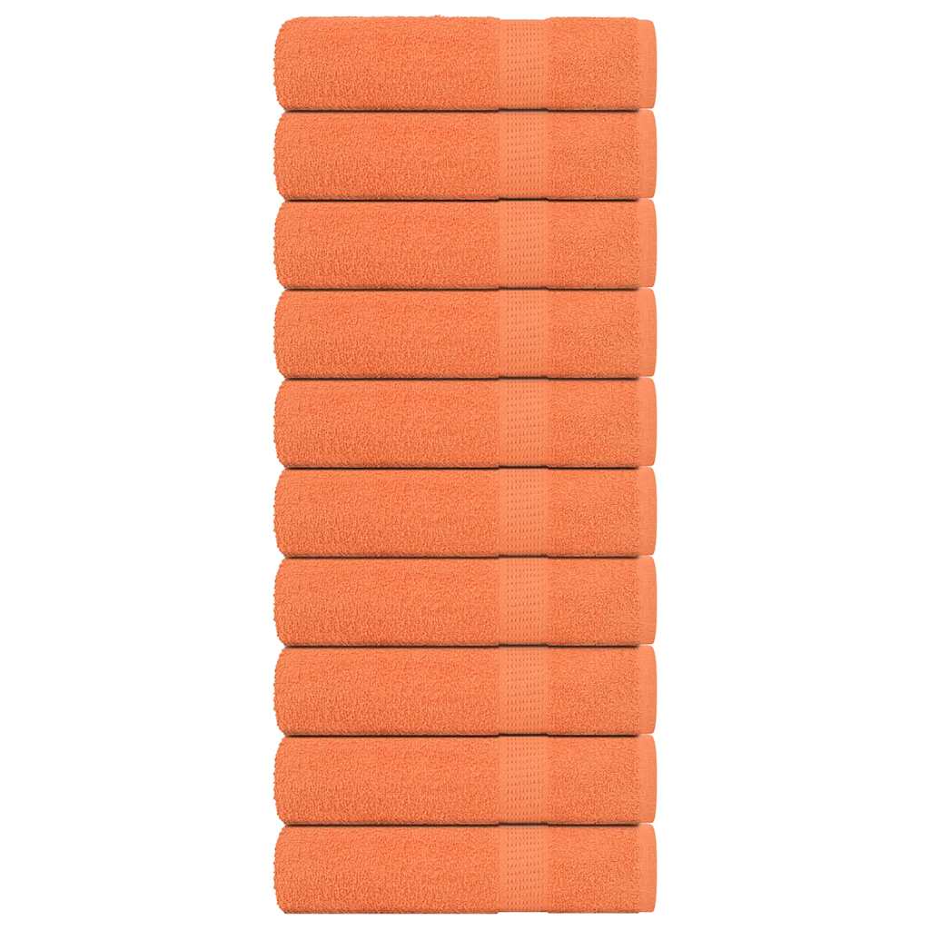 Vidaxx serviettes de bain 10 pcs 100x150 cm 360 g m² 100% coton orange