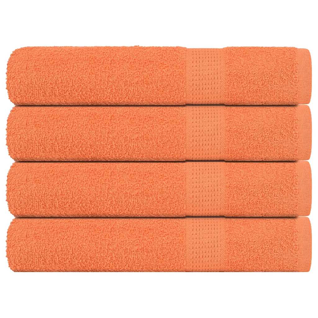 Vidaxx serviettes de sauna 4 pcs 80x200 cm 360 g m² 100% coton orange