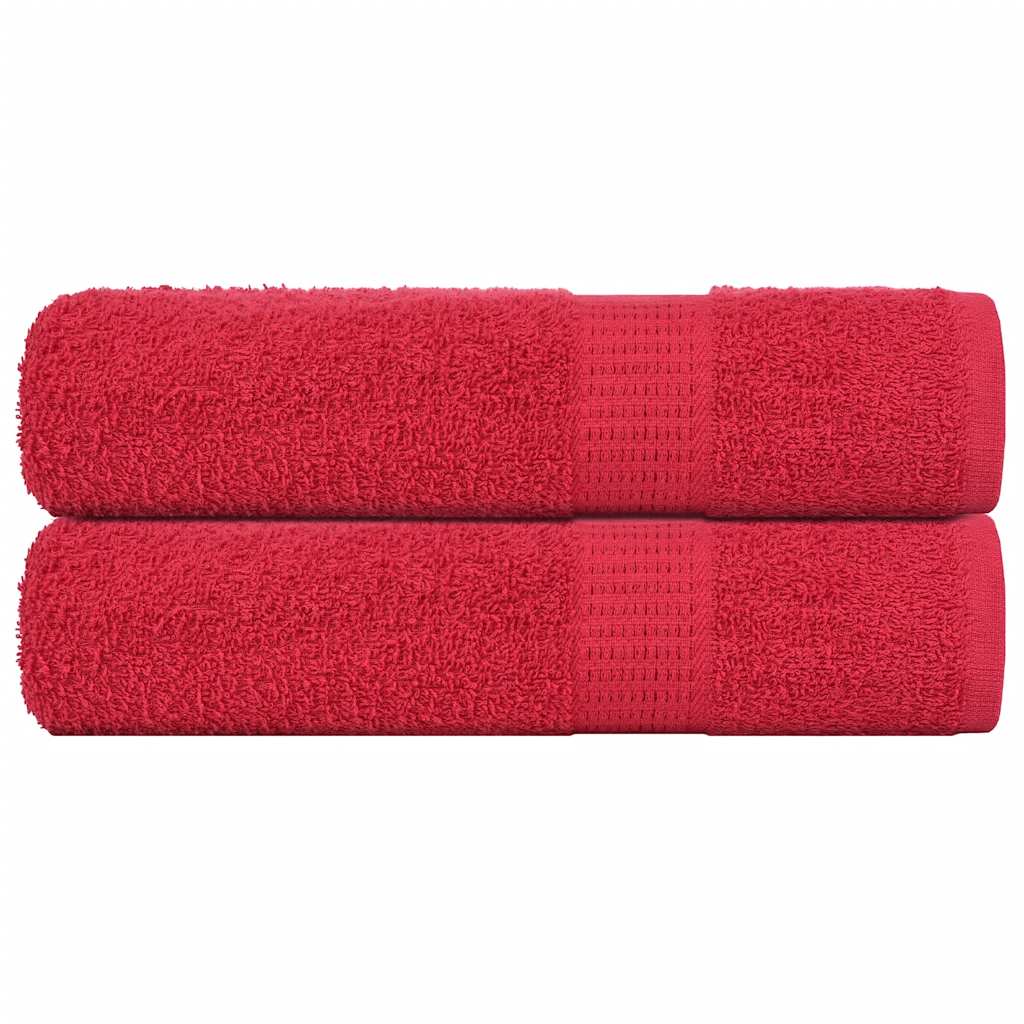 Vidaxx serviettes 2 pcs 50x100 cm 360 g m² 100% coton rouge