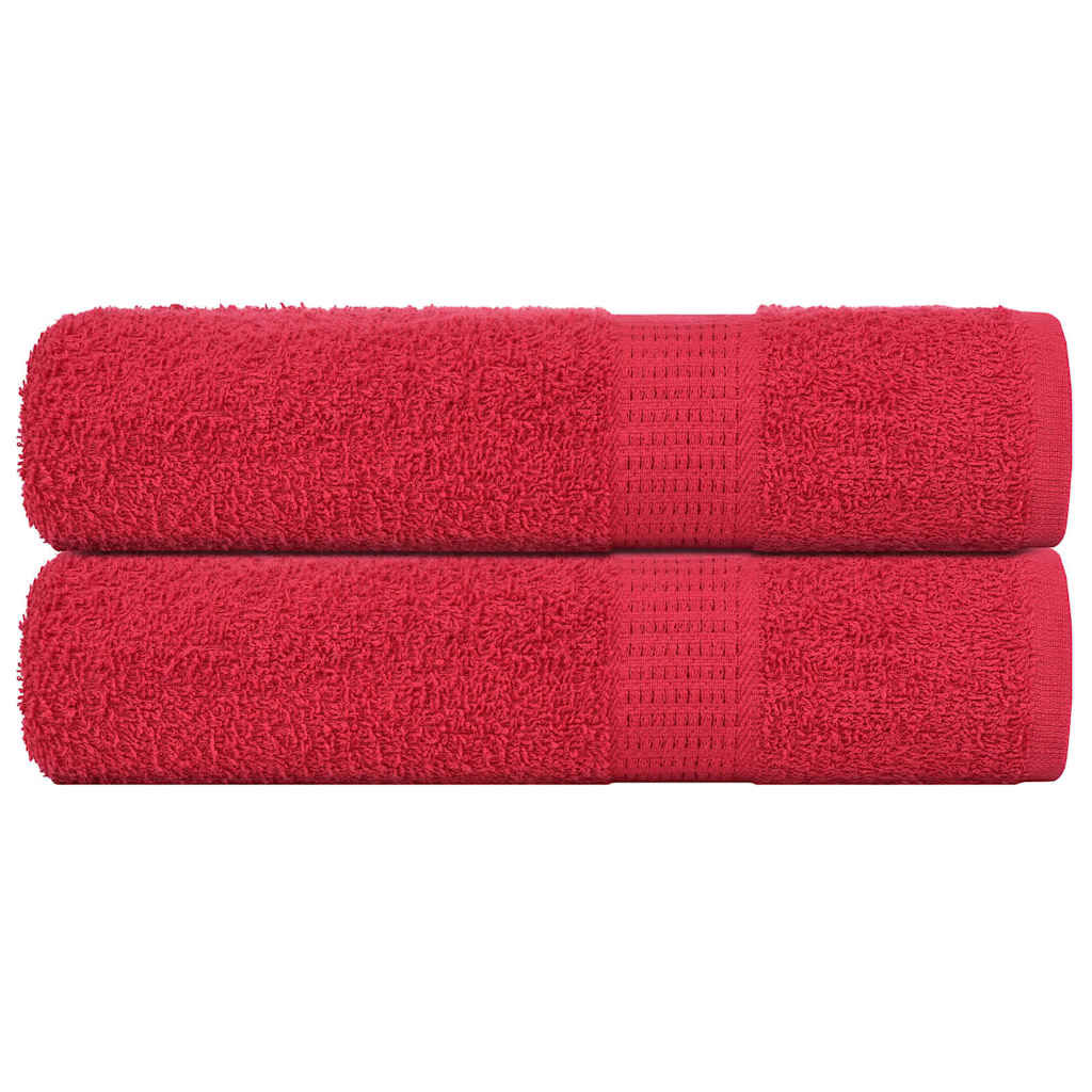 Vidaxx serviettes de douche 2 pcs 70x140 cm 360 g m² 100% coton rouge