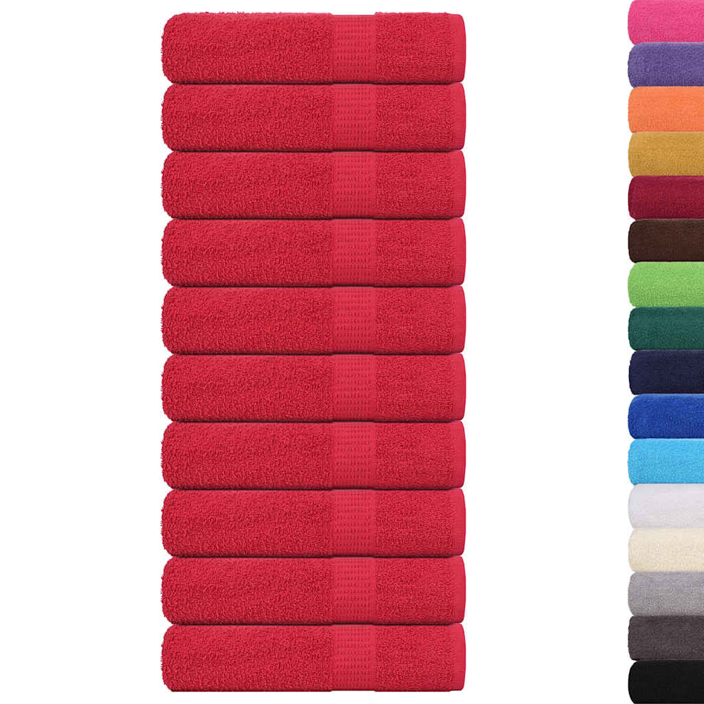 Vidaxx serviettes de douche 10 pcs 70x140 cm 360 g m² 100% coton rouge