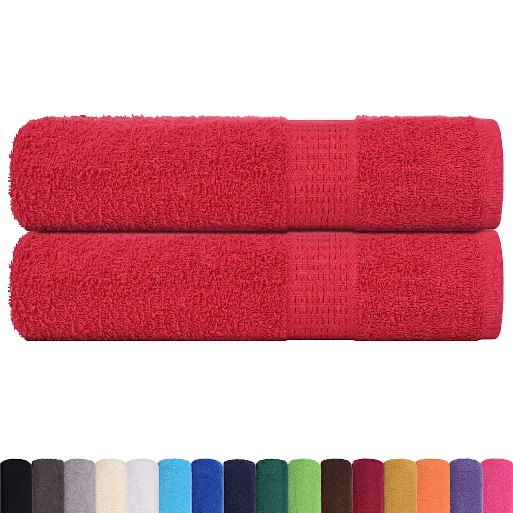 Vidaxx serviettes de bain 2 pcs 100x150 cm 360 g m² 100% coton rouge