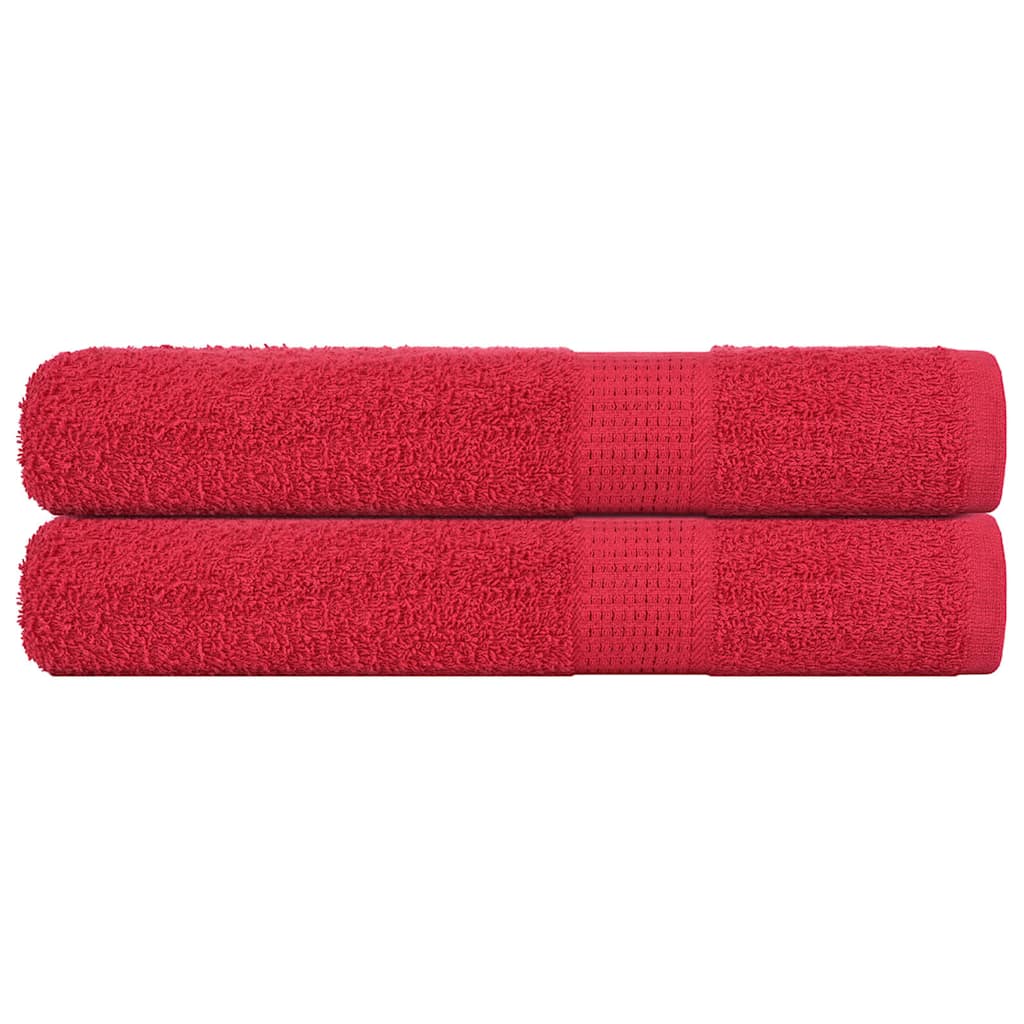 Vidaxx serviettes 2 pcs 100x200 cm 360 g m² 100% coton rouge