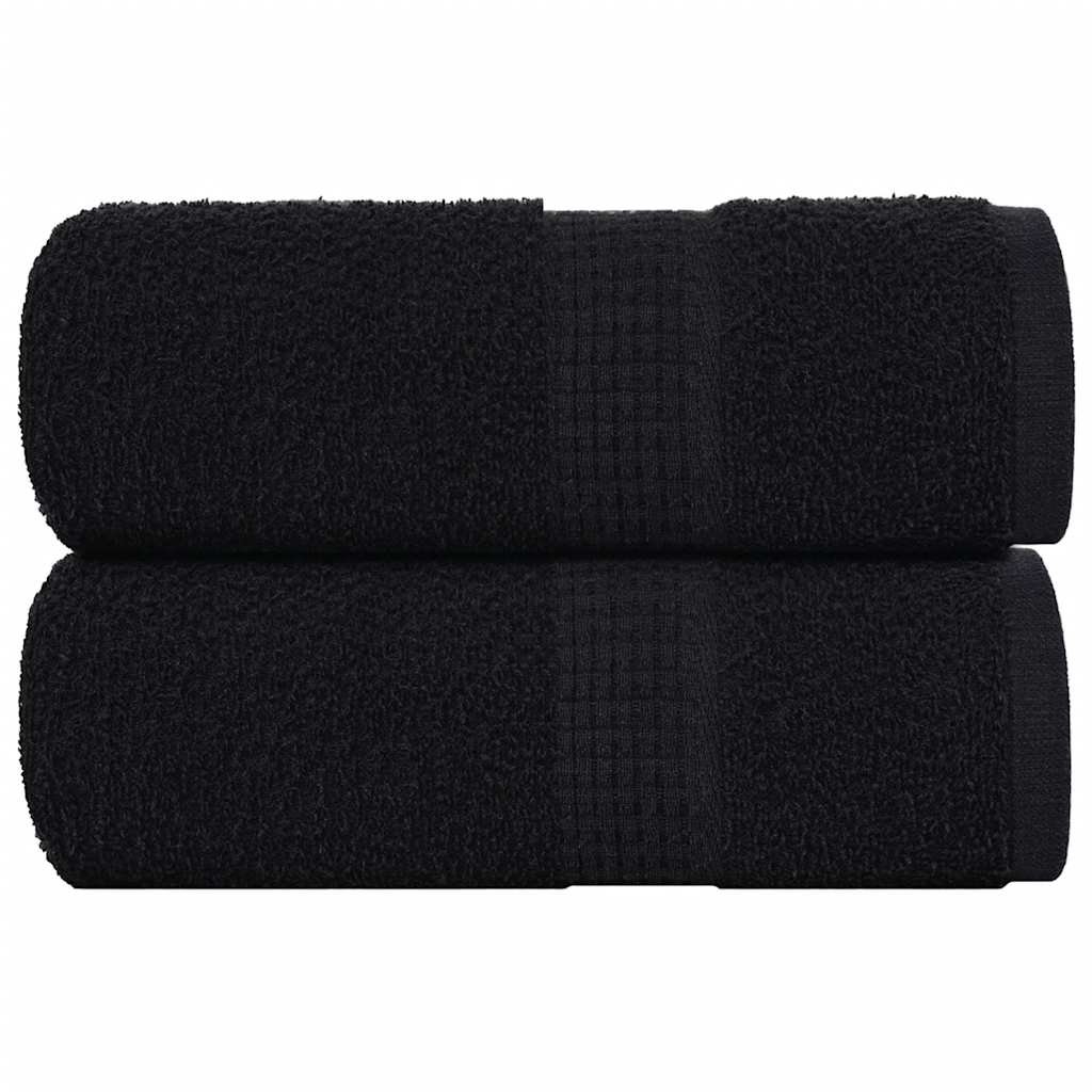 Vidaxx serviettes invité 2 pcs 30x50 cm 360 g m² 100% coton noir