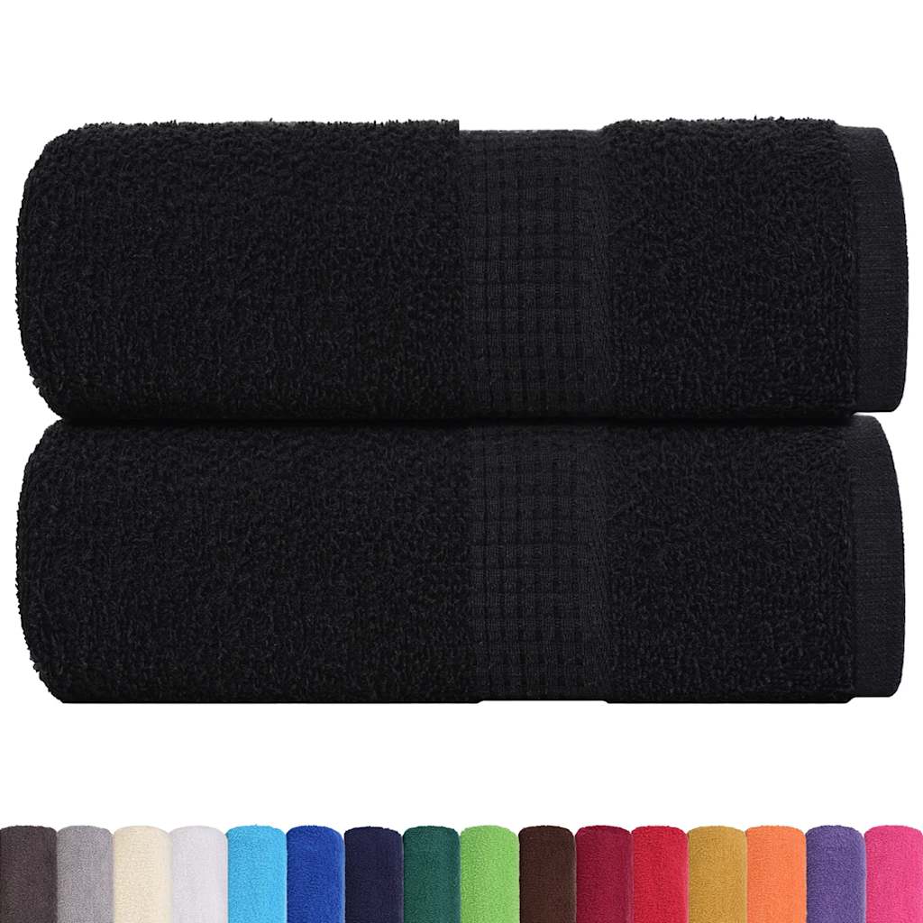 Vidaxx serviettes invité 2 pcs 30x50 cm 360 g m² 100% coton noir