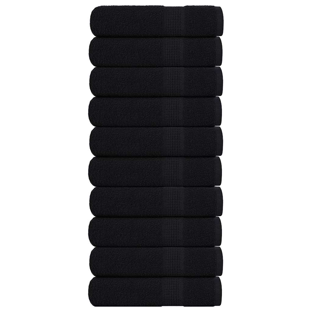 Vidaxx serviettes 10 pcs 50x100 cm 360 g m² 100% coton noir