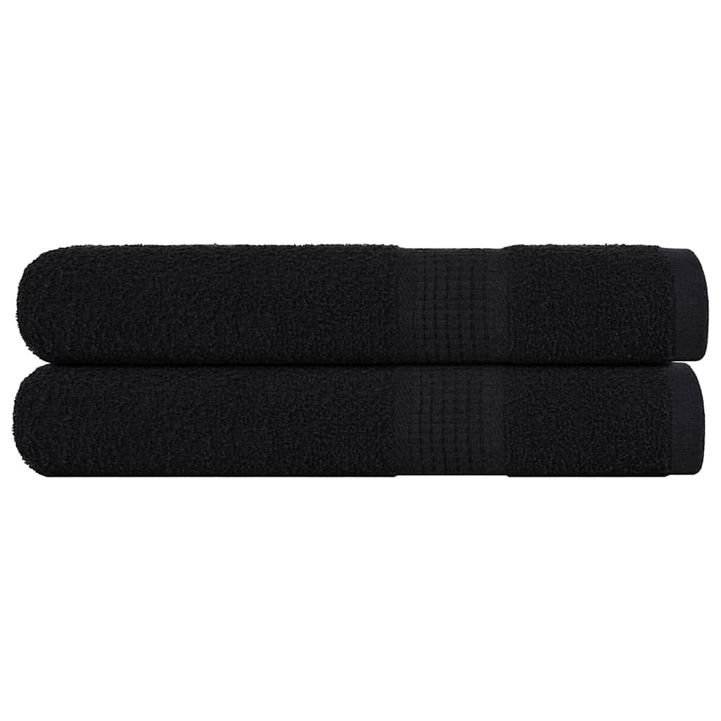 Vidaxx serviettes de sauna 2 pcs 80x200 cm 360 g m² 100% coton noir