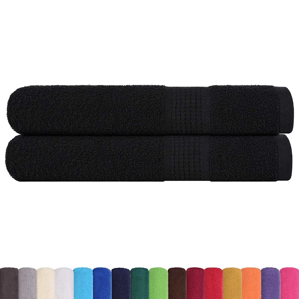 Vidaxx serviettes de sauna 2 pcs 80x200 cm 360 g m² 100% coton noir