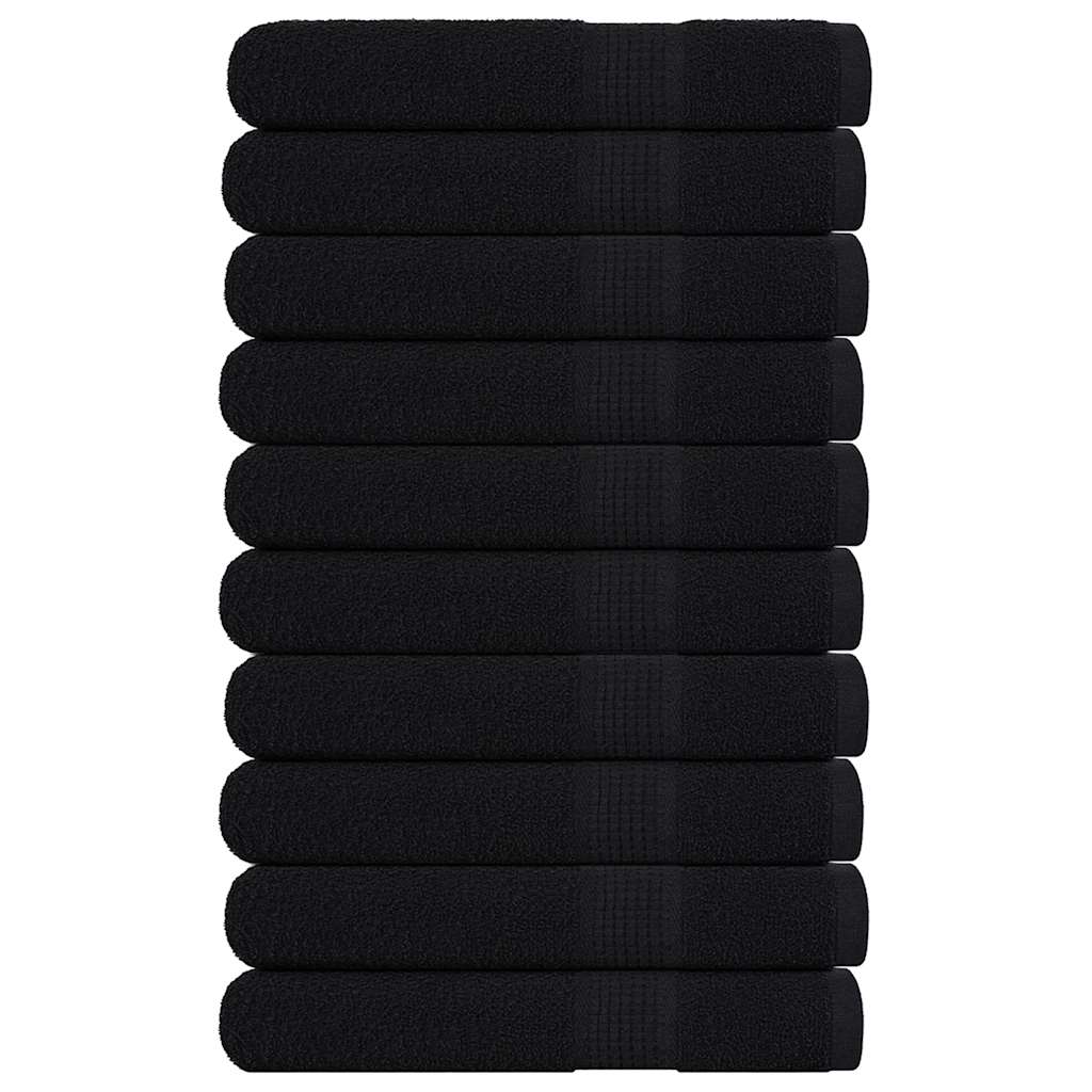 Vidaxx serviettes de sauna 10 pièces 80x200 cm 360 g m² 100% coton noir