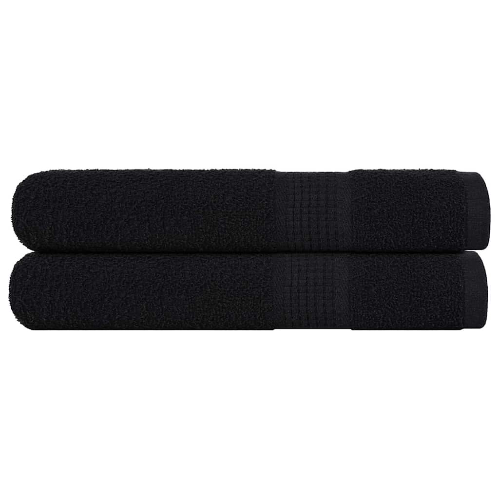 Vidaxx serviettes 2 pcs 100x200 cm 360 g m² 100% coton noir