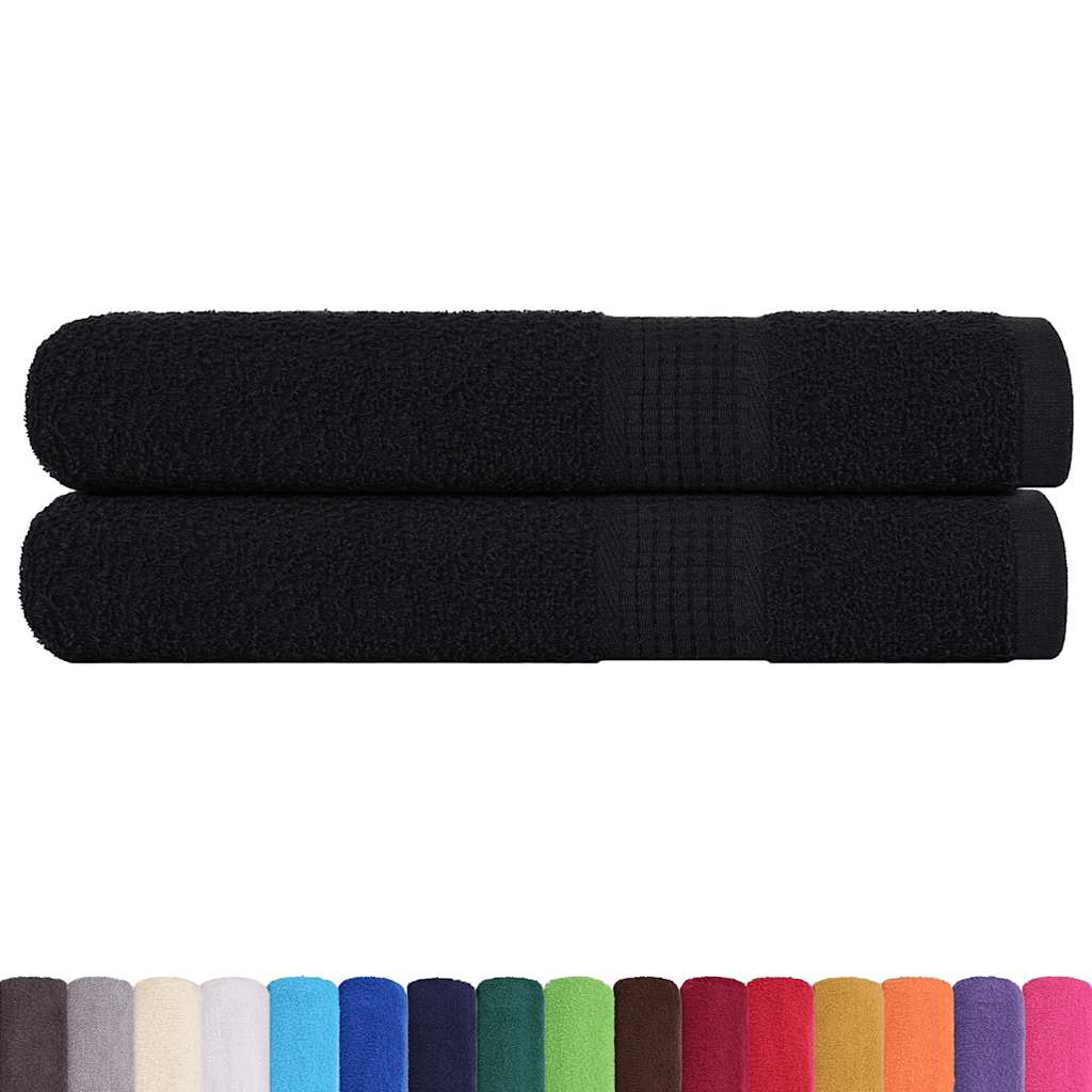 Vidaxx serviettes 2 pcs 100x200 cm 360 g m² 100% coton noir