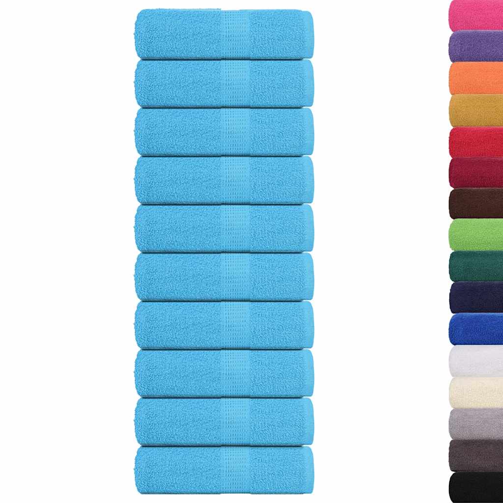 VidaXL débarbouillettes 10 pièces grenouille turquoise 30x30 cm 100% coton