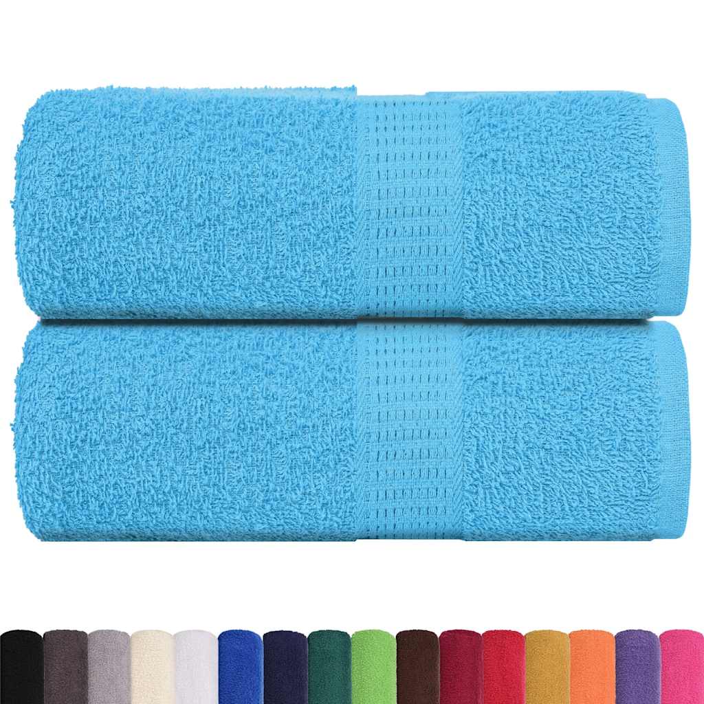 Vidaxx serviettes invités 2 pcs 30x50 cm 360 g m² 100% coton turquoise