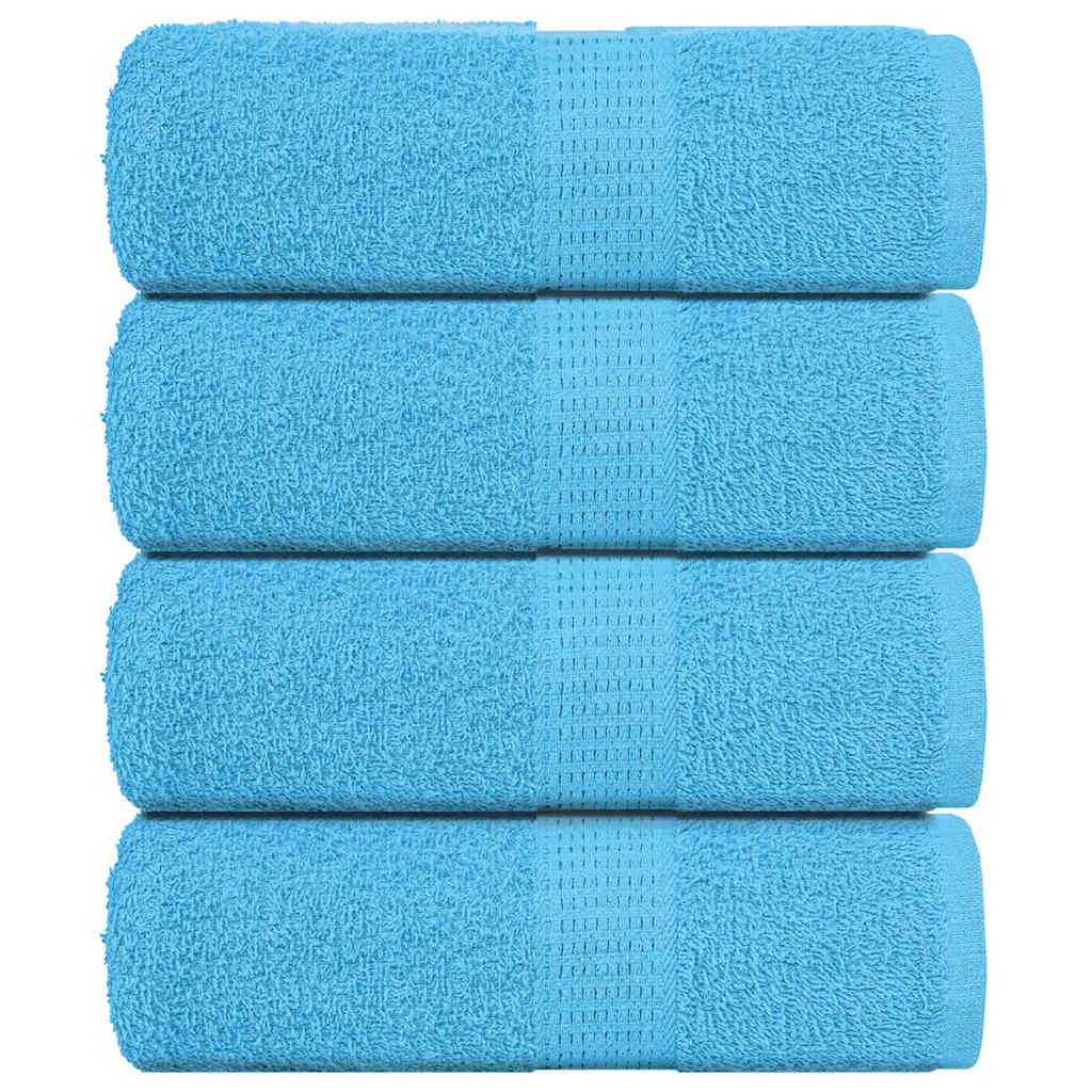 VidaXL serviettes invités 4 pcs 30x50 cm 360 g m² 100% coton turquoise