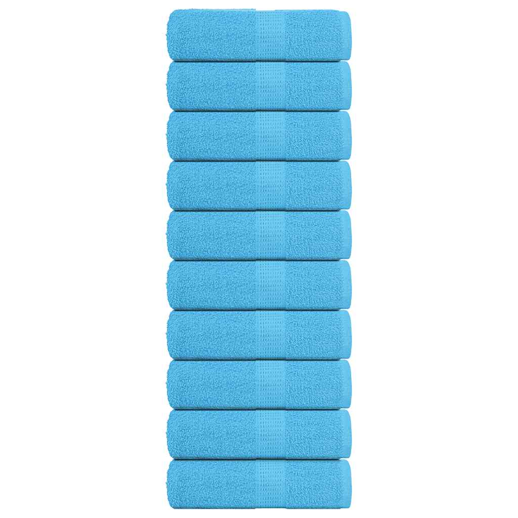 Vidaxx serviettes invités 10 pcs 30x50 cm 360 g m² 100% coton turquoise