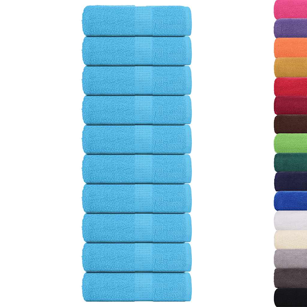 Vidaxx serviettes invités 10 pcs 30x50 cm 360 g m² 100% coton turquoise