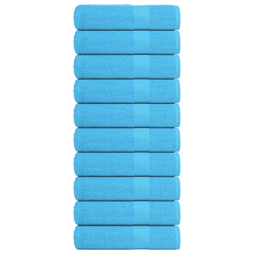 Vidaxx serviettes de douche 10 pcs 70x140 cm 360 g m² 100% coton turquoise