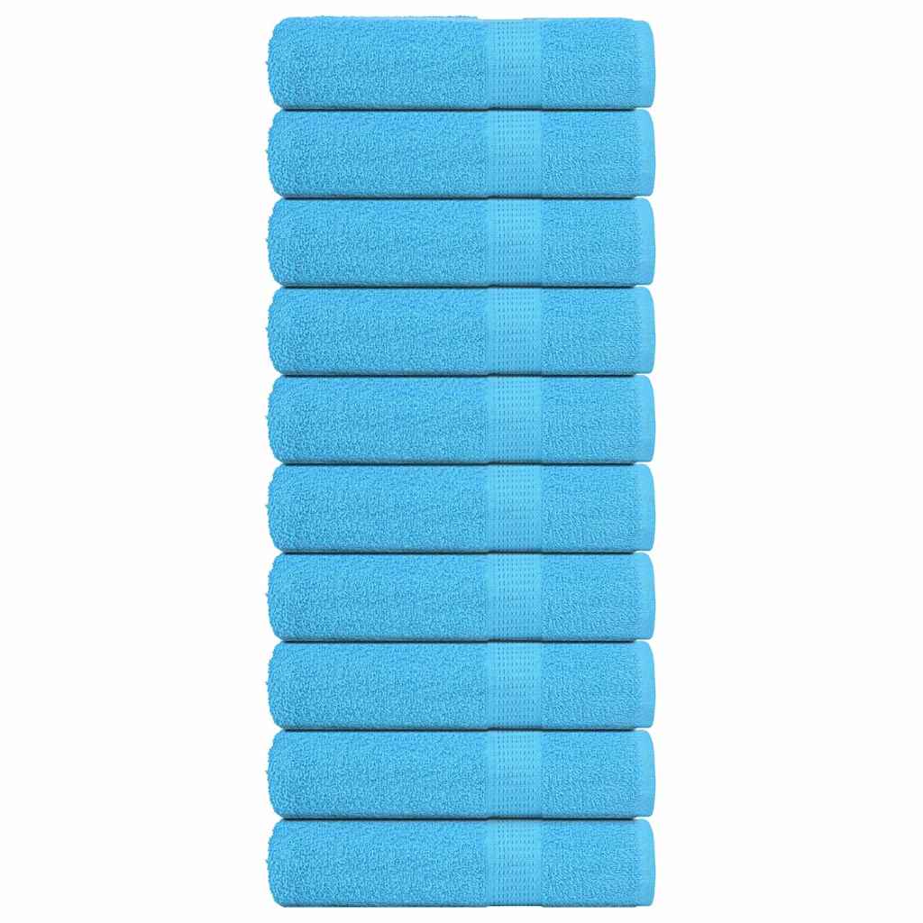 VidaXL serviettes de bain 10 pièces 100x150 cm 360 g m² 100% coton turquoise