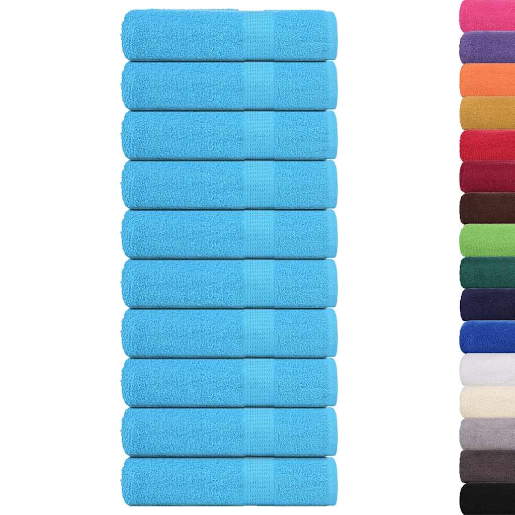 VidaXL serviettes de bain 10 pièces 100x150 cm 360 g m² 100% coton turquoise