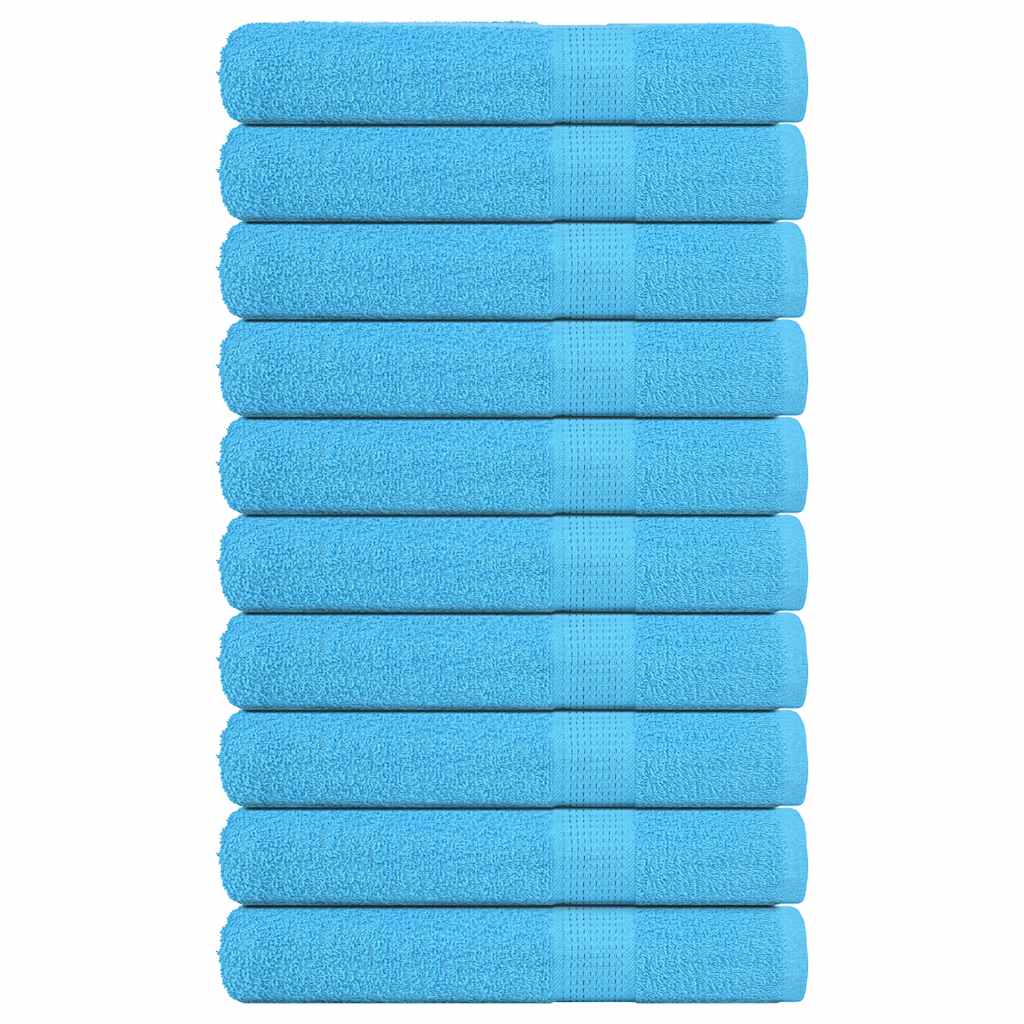 Vidaxx serviettes 10 pcs 360 g m² 100x200 cm 100% coton turquoise