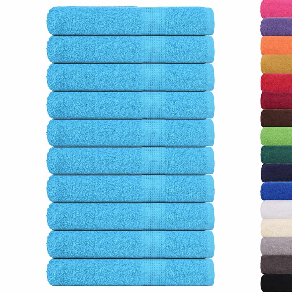 Vidaxx serviettes 10 pcs 360 g m² 100x200 cm 100% coton turquoise