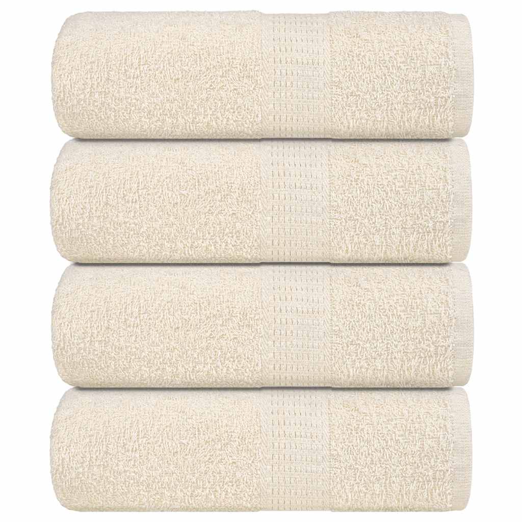 Vidaxx débarbouillettes 4 pièces grenouille crème 30x30 cm 100% coton