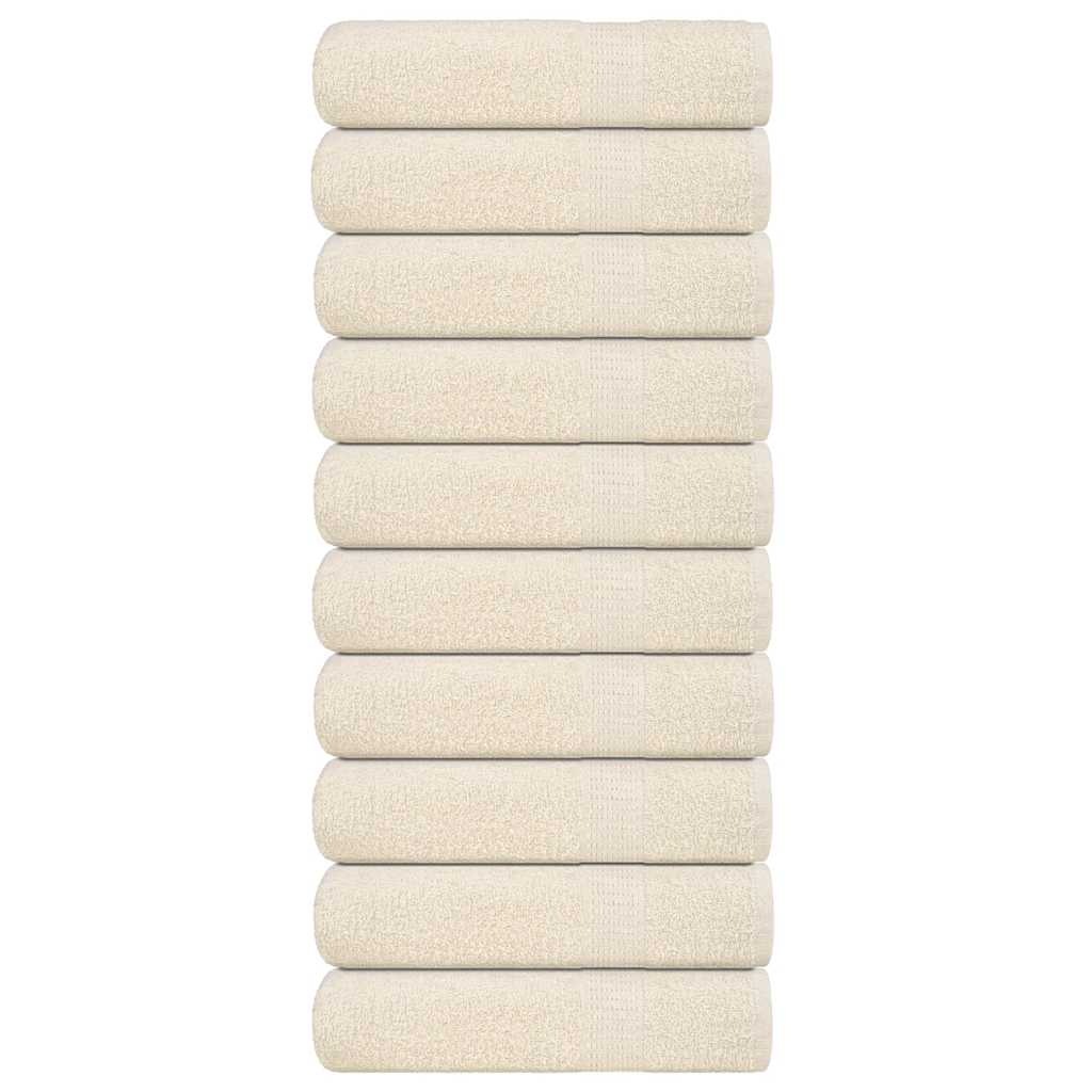 Serviettes Vidaxx 10 pcs 50x100 cm 360 g m² 100% coton crème