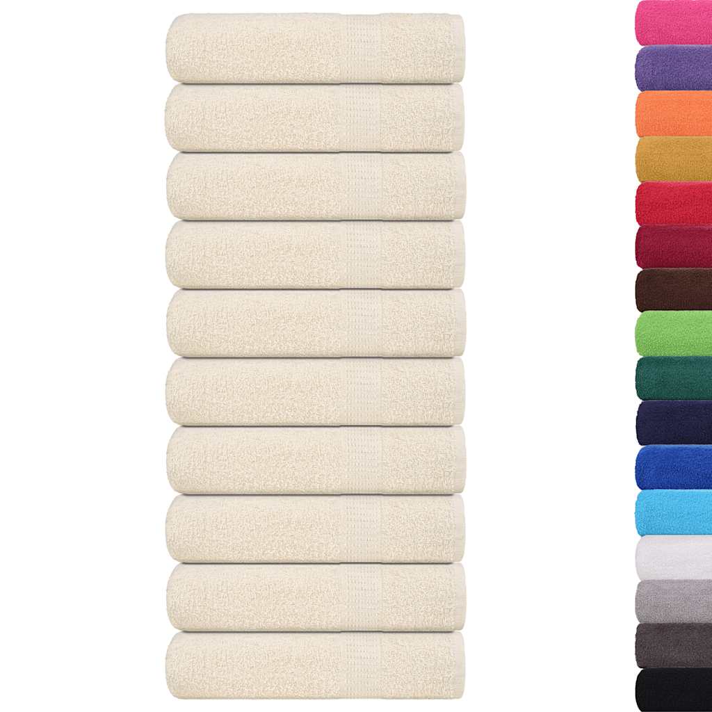 Serviettes Vidaxx 10 pcs 50x100 cm 360 g m² 100% coton crème