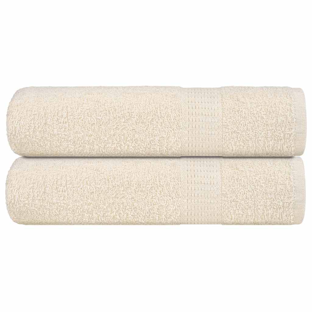 Vidaxx serviettes de douche 2 pcs 70x140 cm 360 g m² 100% coton crème